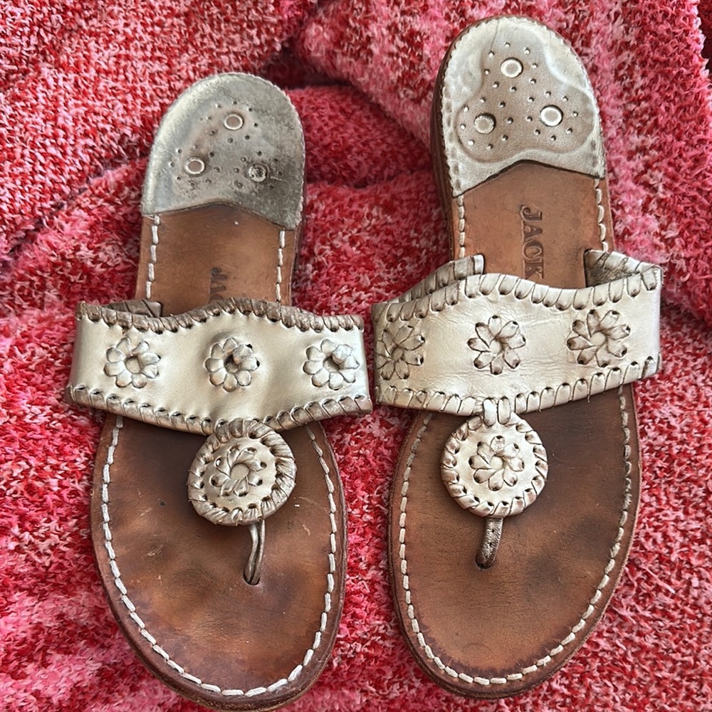 Jack Rogers Women's Platinum Sandals